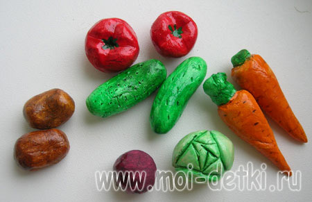 Фото продукты. Овощи из гипса своими руками. Развивающие игрушки своими руками фото.